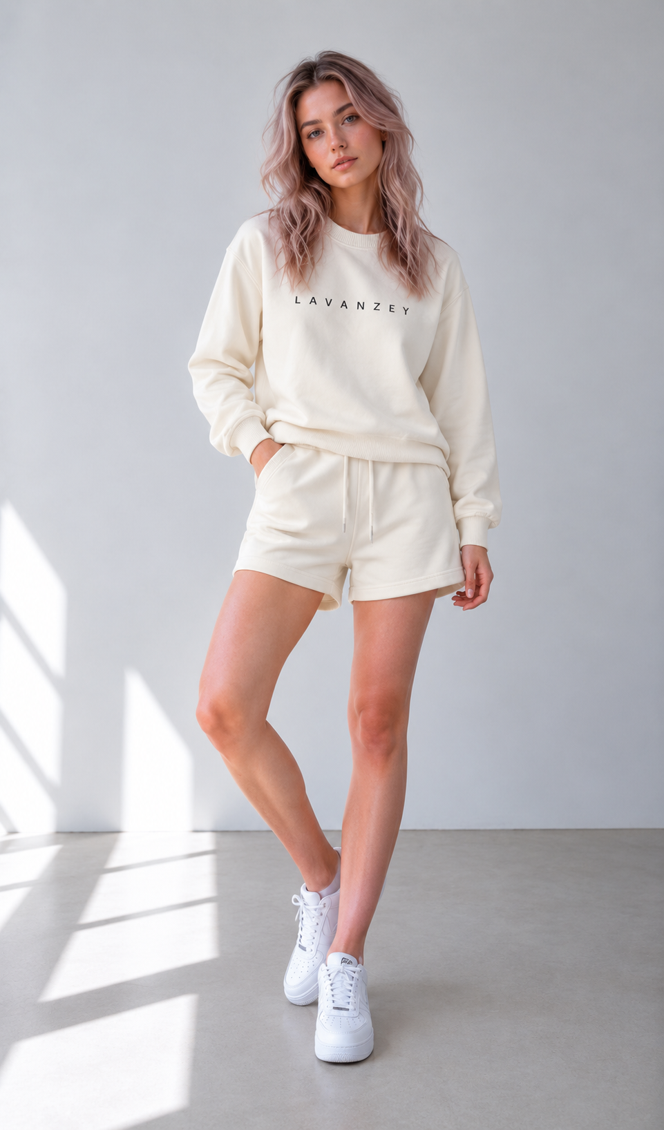 Sweat-shirt oversize unisexe à col rond — Collection Sport Rétro Lavanzey