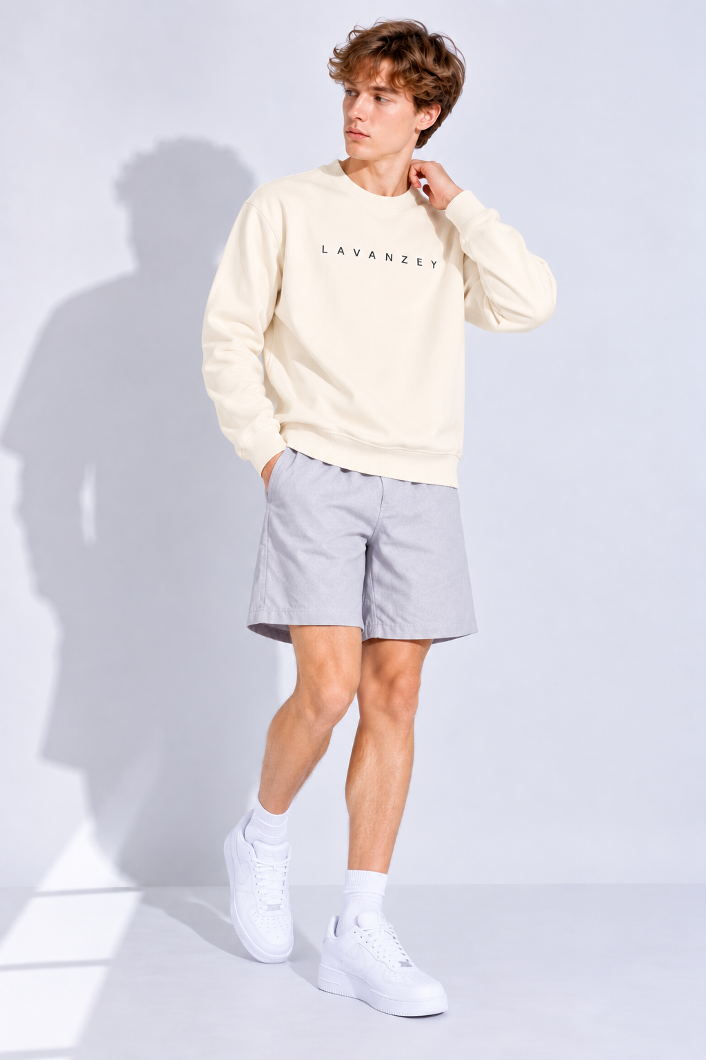 Sweat-shirt oversize unisexe à col rond — Collection Sport Rétro Lavanzey