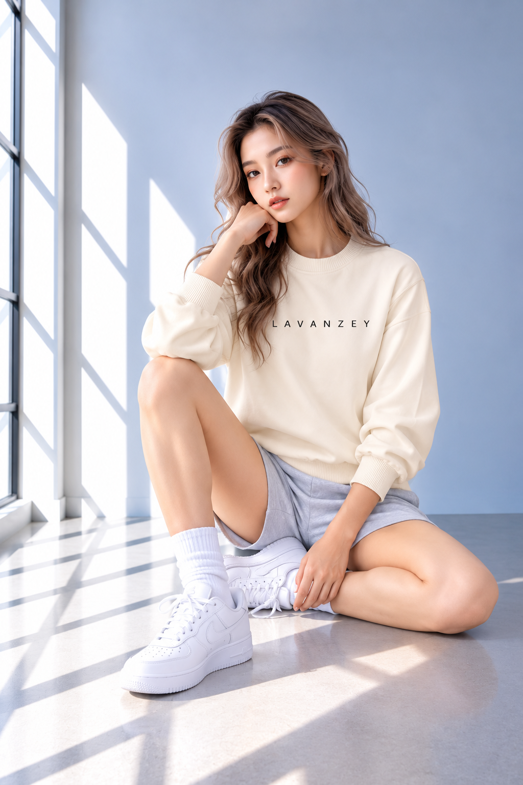 Sweat-shirt oversize unisexe à col rond — Collection Sport Rétro Lavanzey