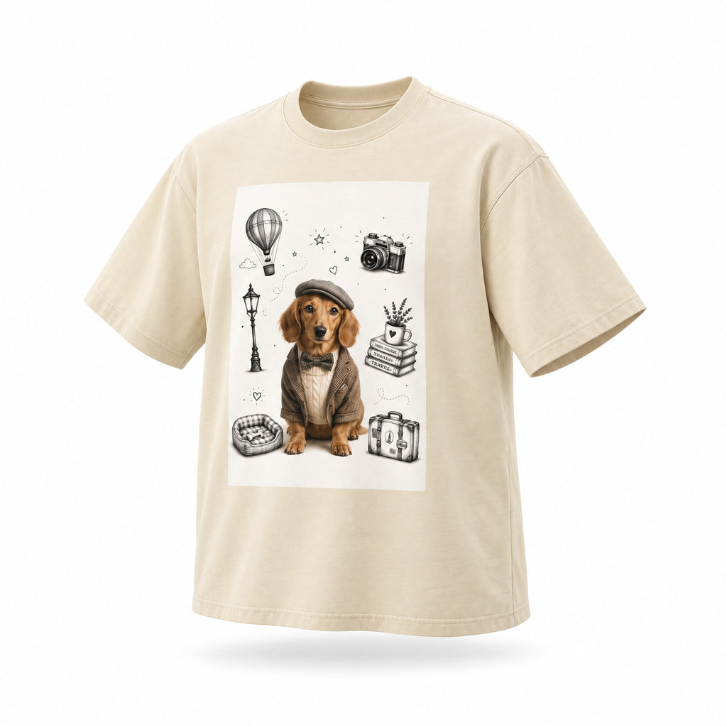 Apricot Oversized Cotton T-Shirt — Retro Form, Modern Attitude
