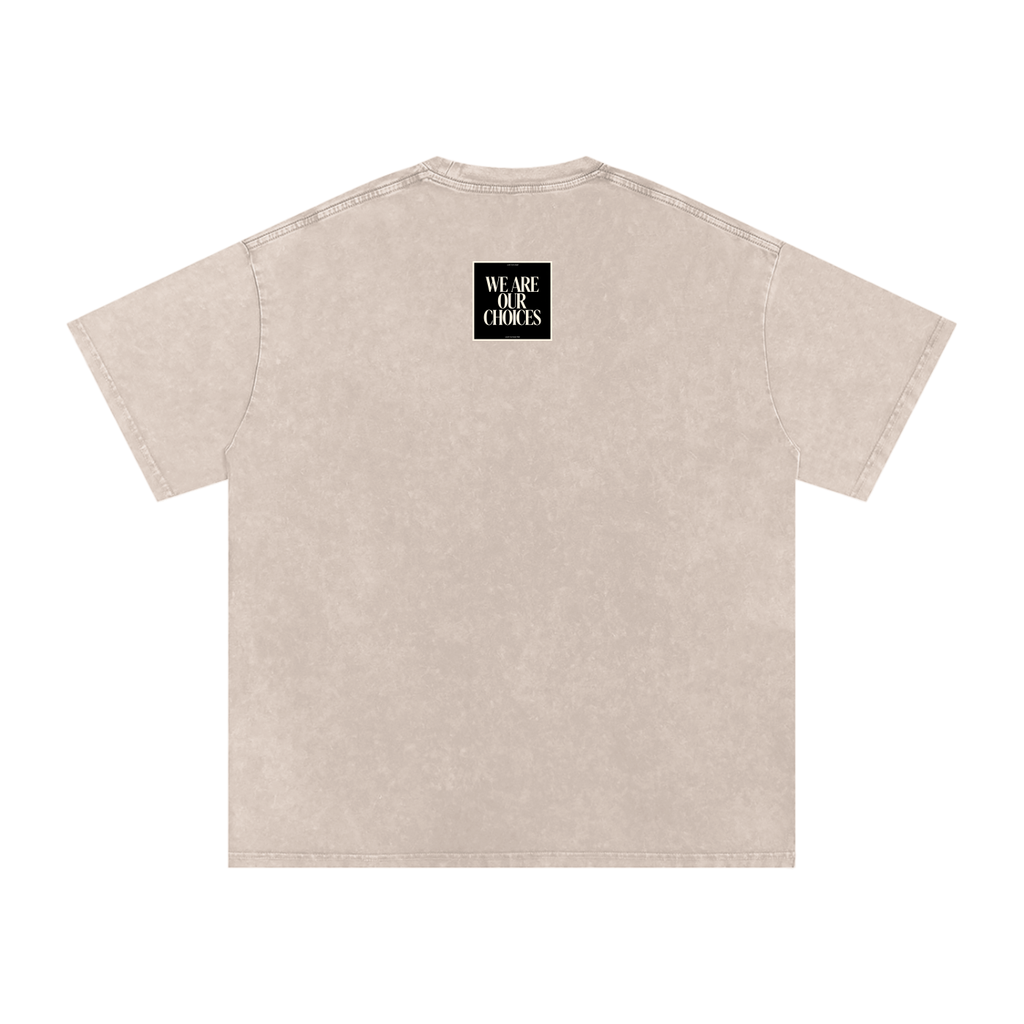 Snow Washed Oversized Cotton T-Shirt