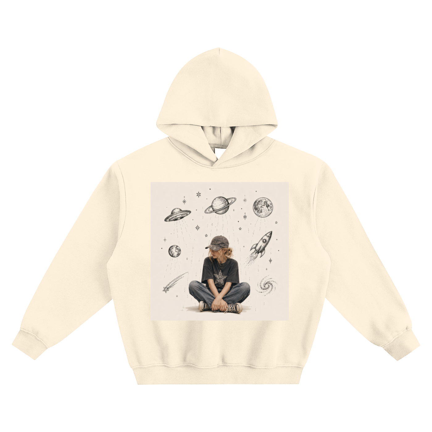 Fleeced Boxy Hoodie
