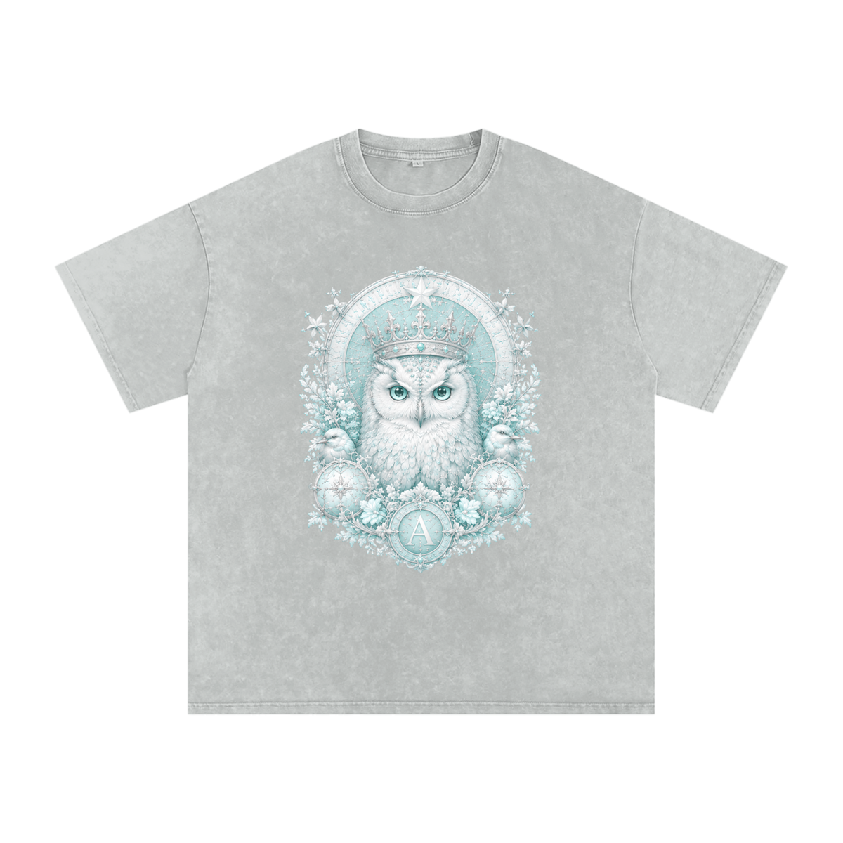 Light Gray Snow-Washed Oversized Cotton T-Shirt — Retro Off-Duty Streetwear