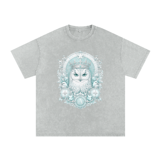 Snow Washed Oversized Cotton T-Shirt
