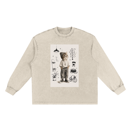 Snow Washed Frayed Edge T-Shirt