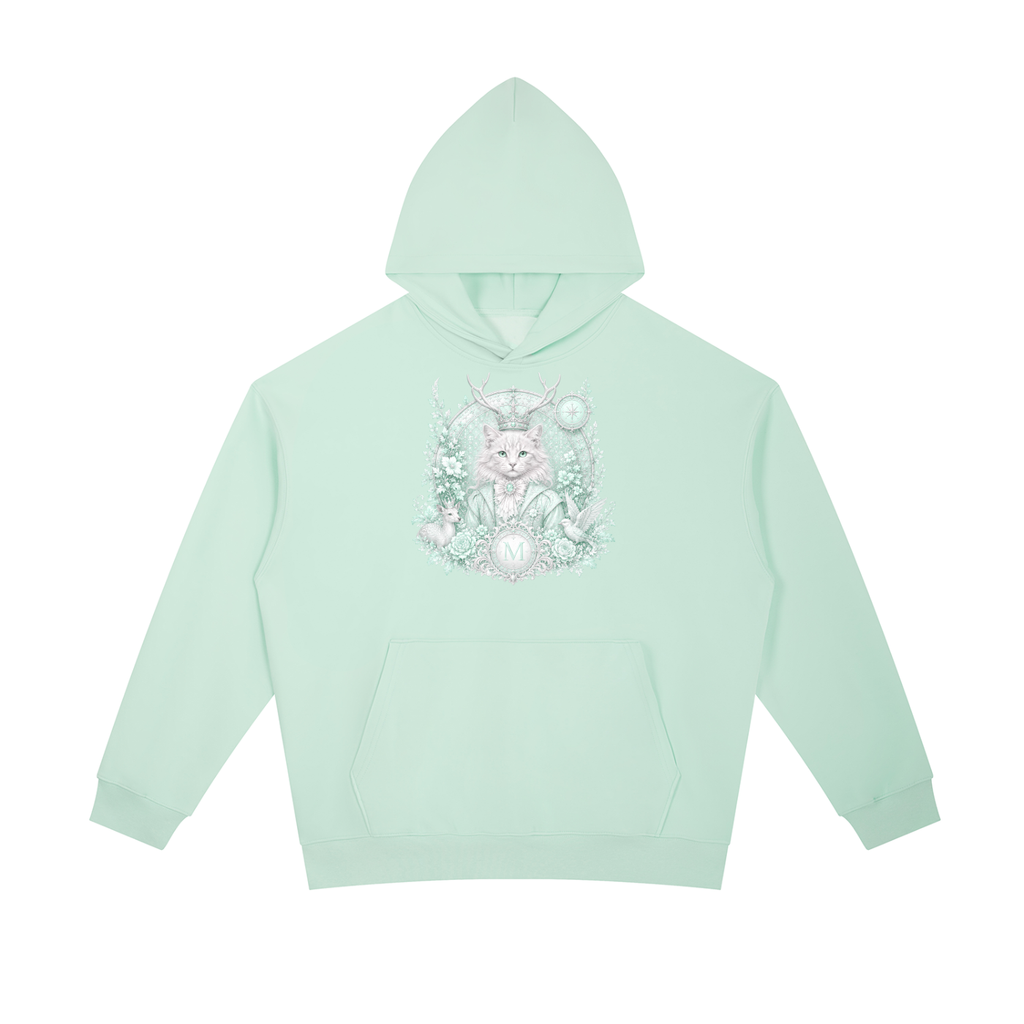 Sweat à capuche oversize bleu eau — Streetwear rétro décontracté