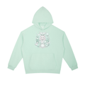 Sweat à capuche oversize bleu eau — Streetwear rétro décontracté