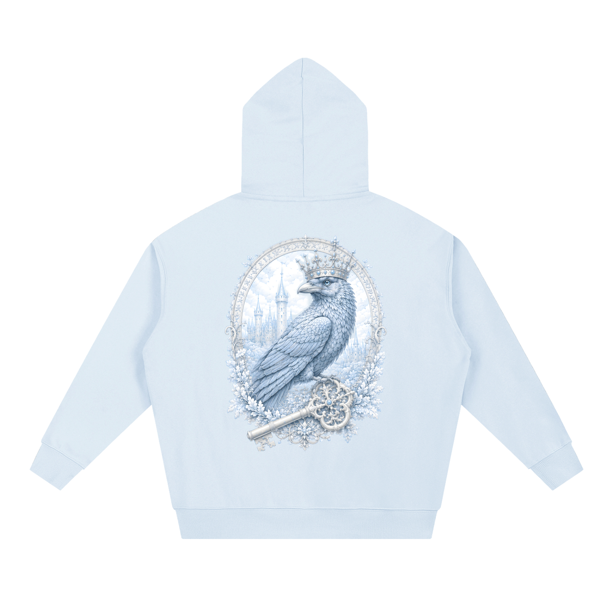 Blue Heavyweight Oversized Hoodie — Retro Weekend Streetwear