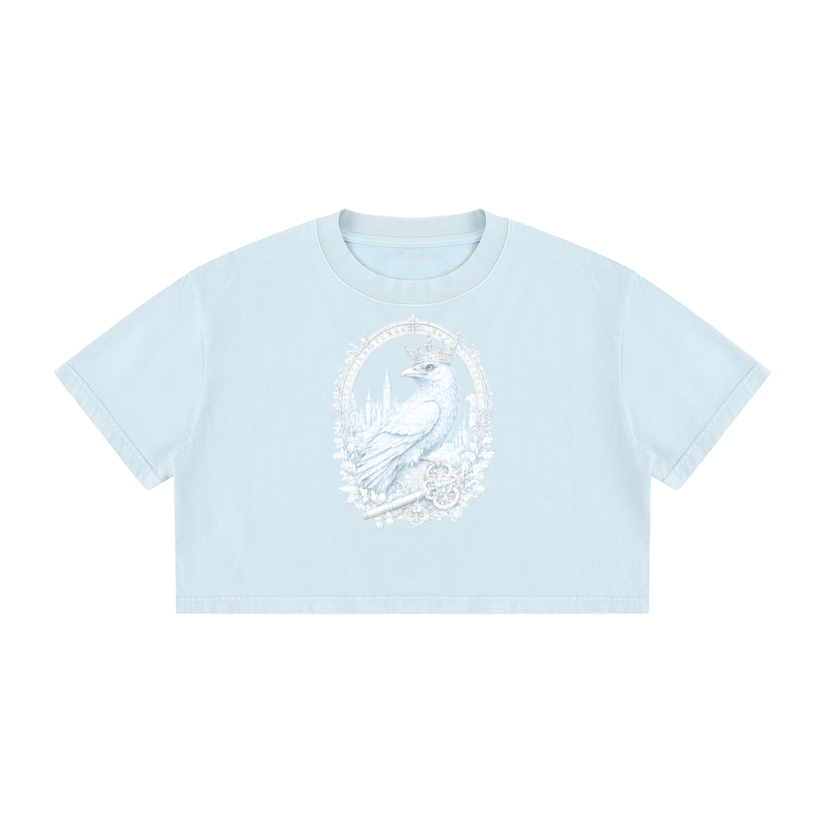 Mineral Wash Cotton Crop T-Shirt — Retro Streetwear for Off-Duty Days