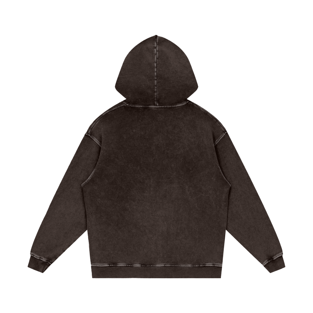 Dark Grey Snow-Washed Cotton Hoodie — Vintage Streetwear Ease
