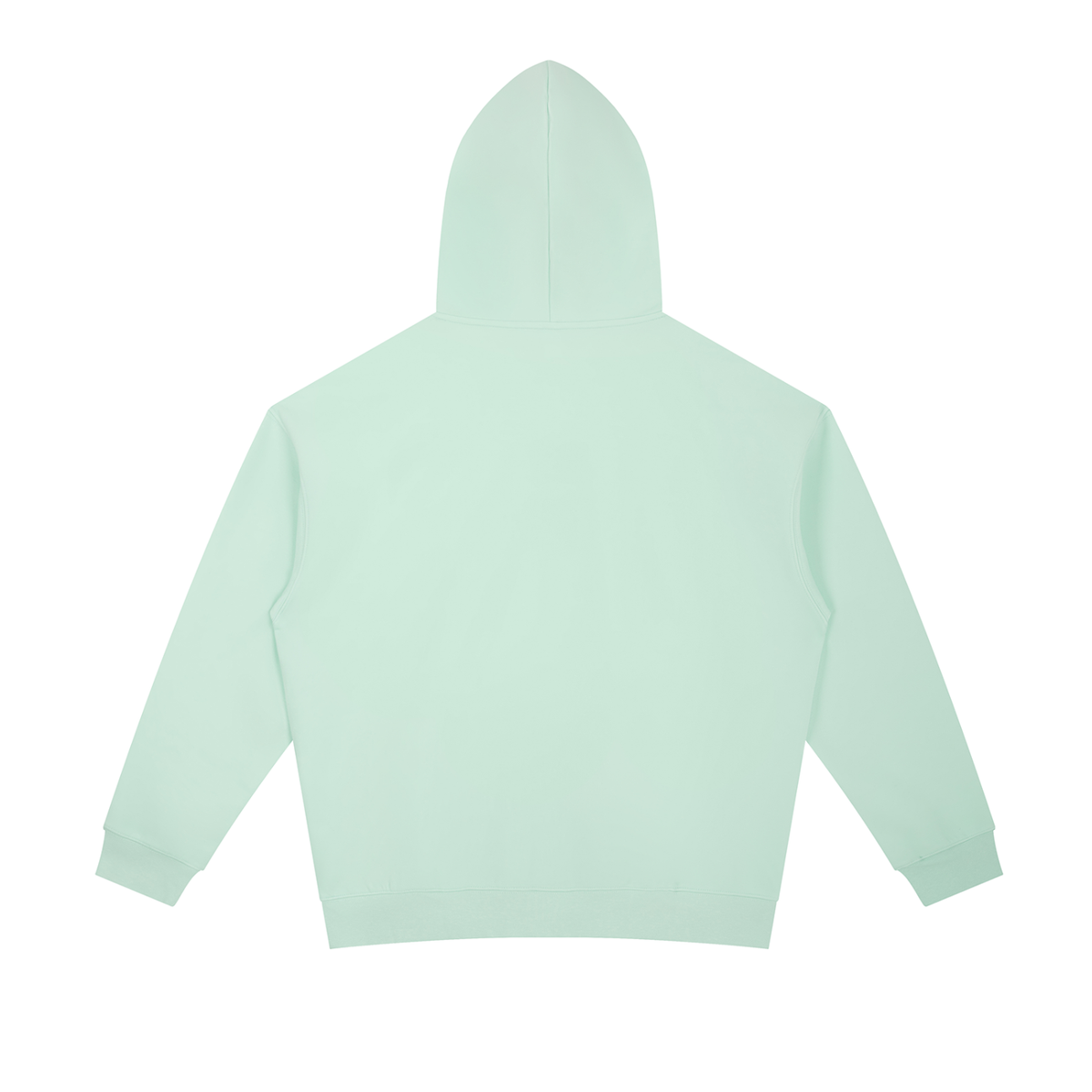 Sweat à capuche épais bleu eau — Streetwear rétro oversize