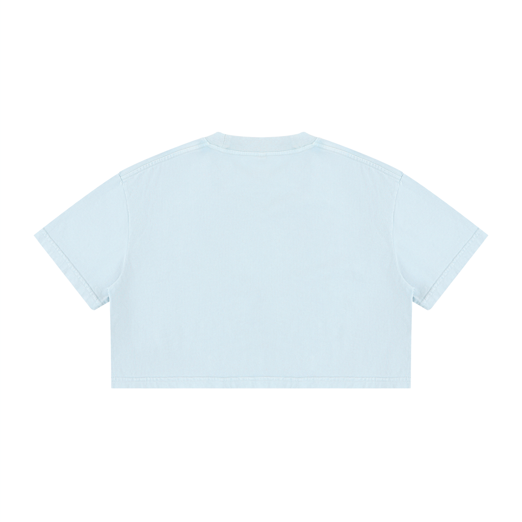 Mineral Wash Cotton Crop T-Shirt — Retro Streetwear for Off-Duty Days