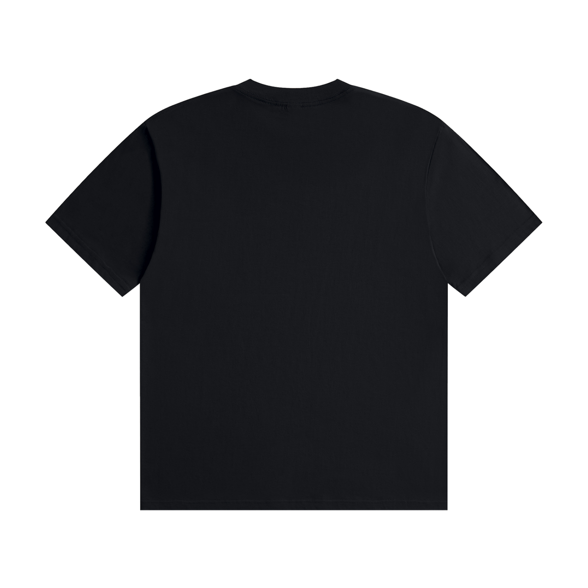 Black Cotton Crewneck T-Shirt — Retro Sport, Everyday Ease