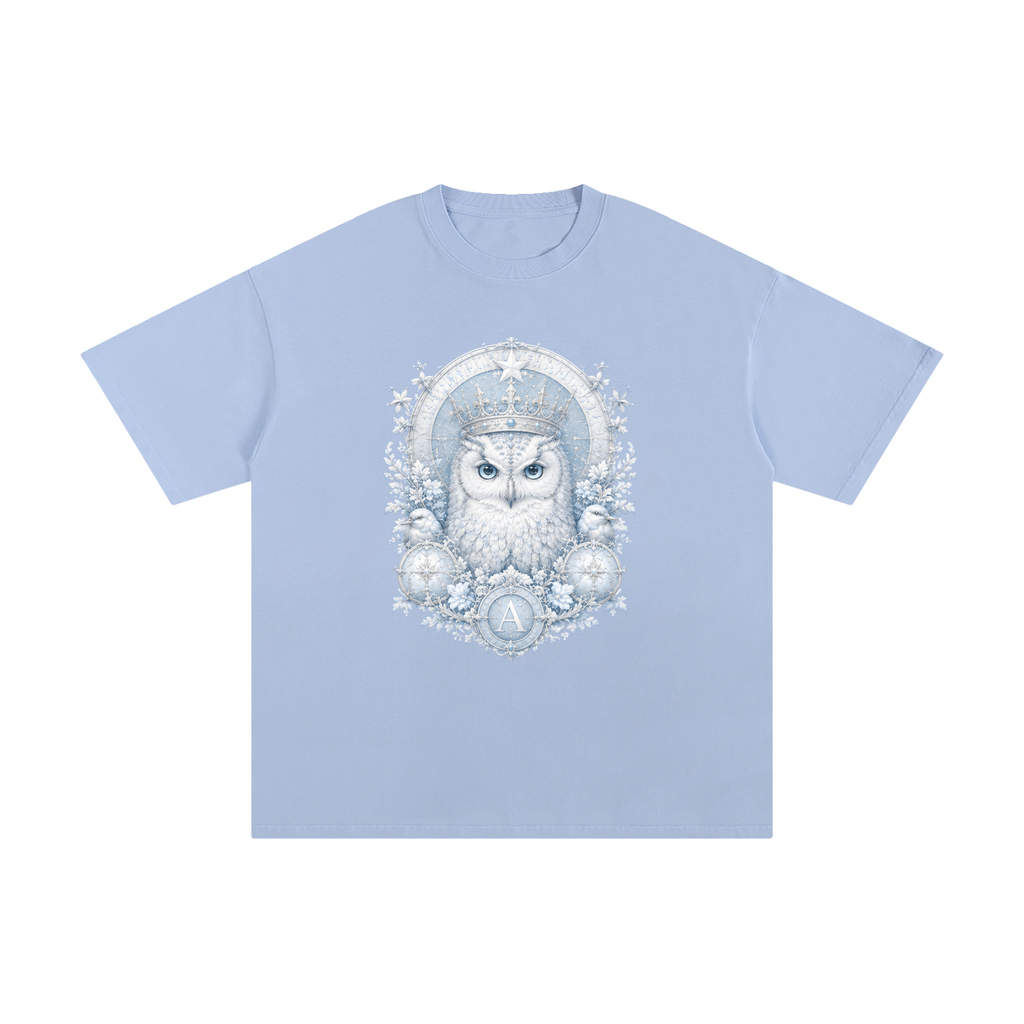 Sky Blue Loose-Fit Cotton T-Shirt — Retro Everyday Streetwear
