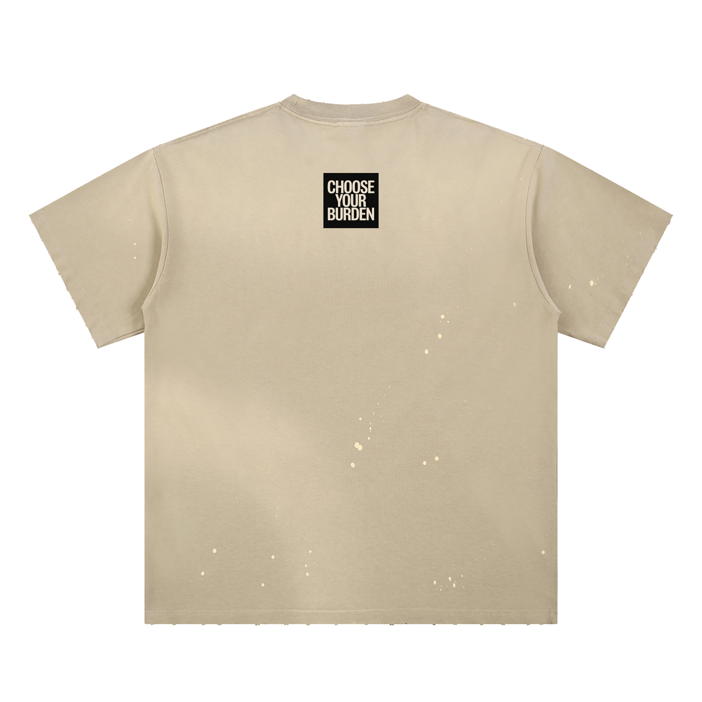 Hand-Frayed Sunfade Paint Splatter T-Shirt