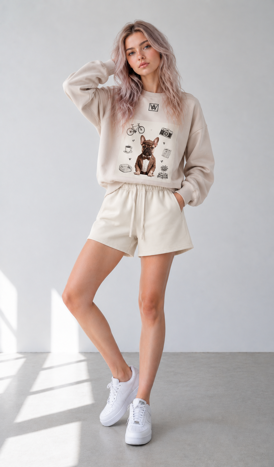 Unisex-Baumwollshorts in Vintage-Waschung — Lässige Retro-Streetwear