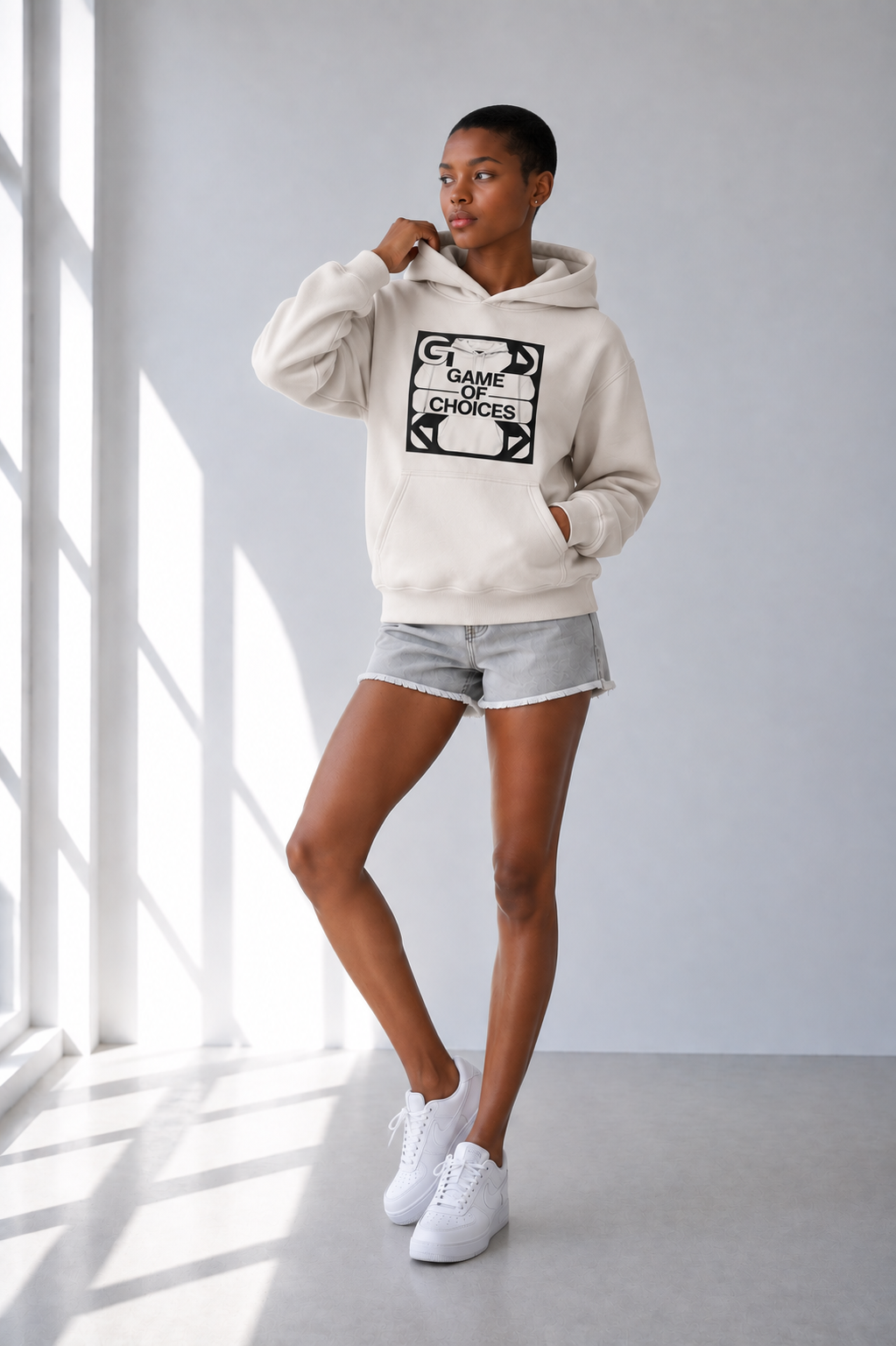 Sweat à capuche oversize en polaire effet délavé à la neige — Couche d'hiver abricot doux