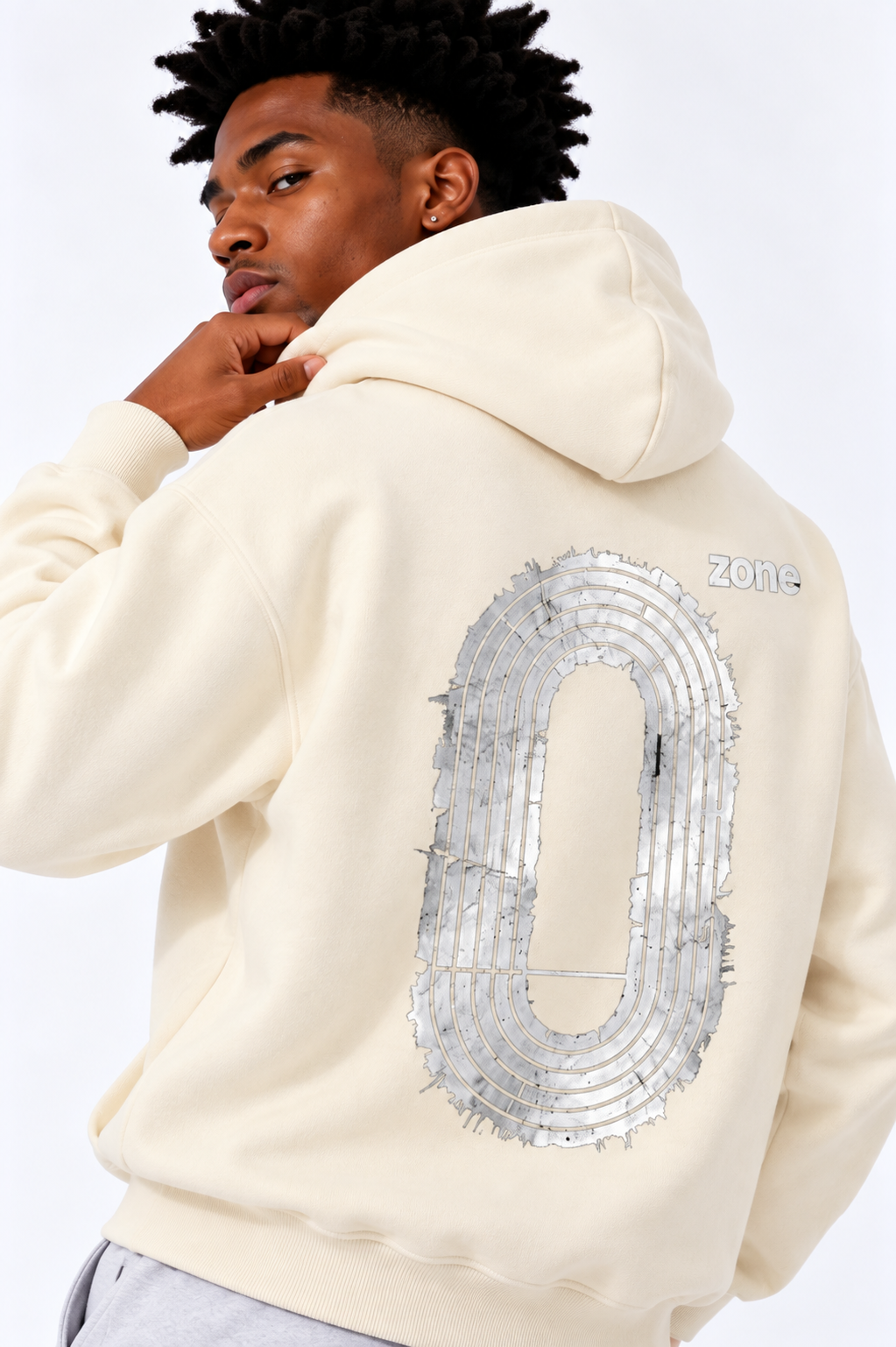 Apricot Oversized Boxy Hoodie — Heavyweight Unisex Cotton Blend
