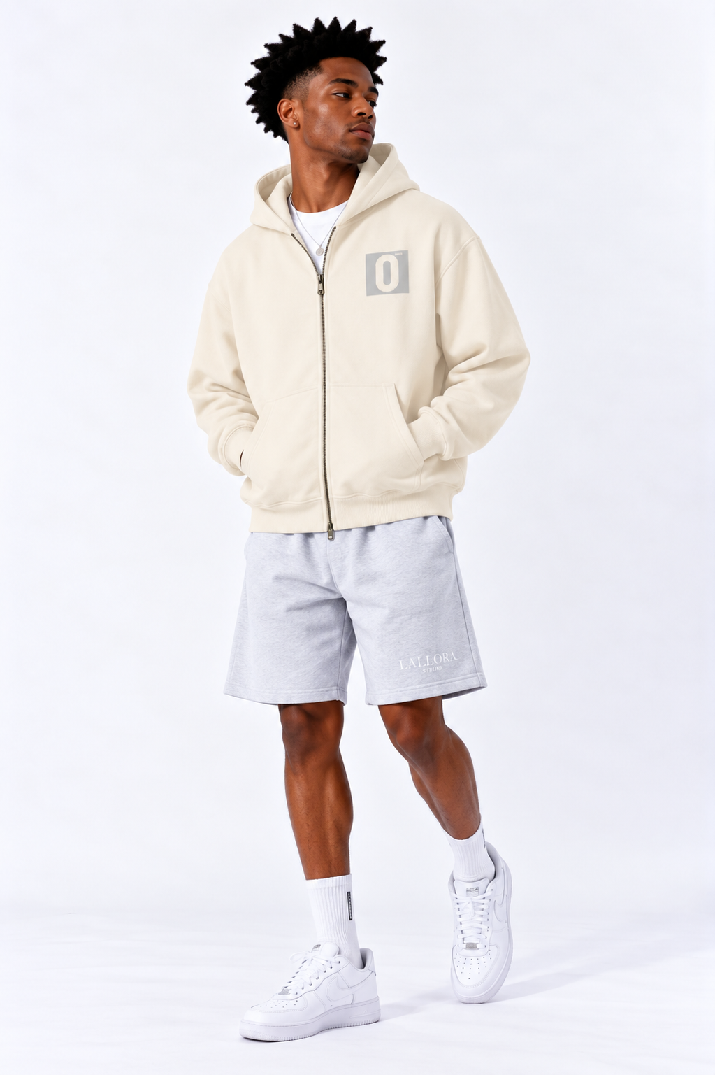 Apricot Oversized Boxy Hoodie — Heavyweight Unisex Cotton Blend