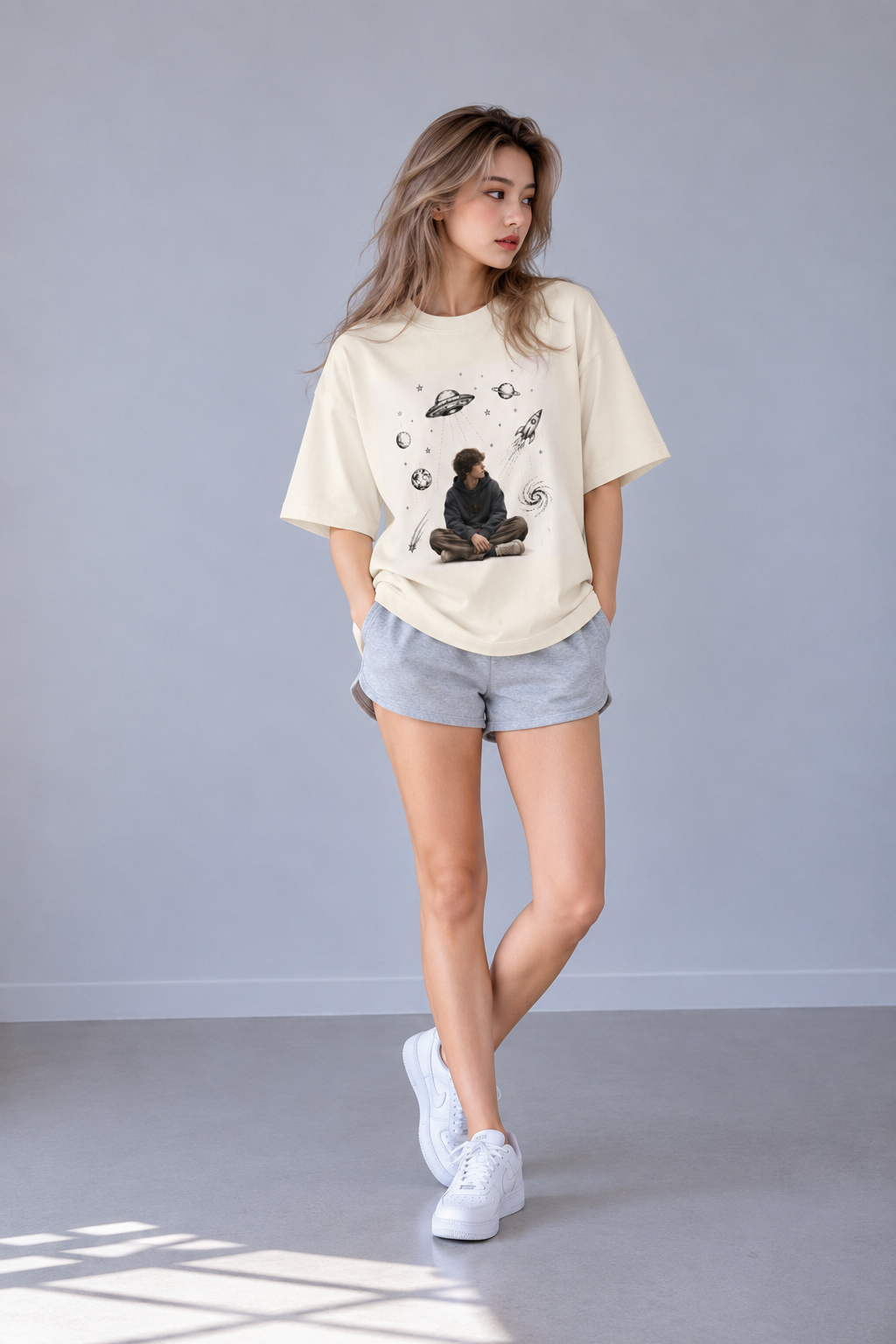 T-shirt oversize unisexe en coton — Édition sportswear rétro Lavanzey