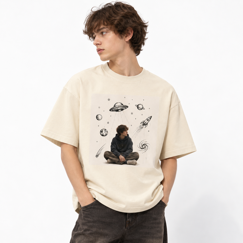 T-shirt oversize unisexe en coton — Édition sportswear rétro Lavanzey
