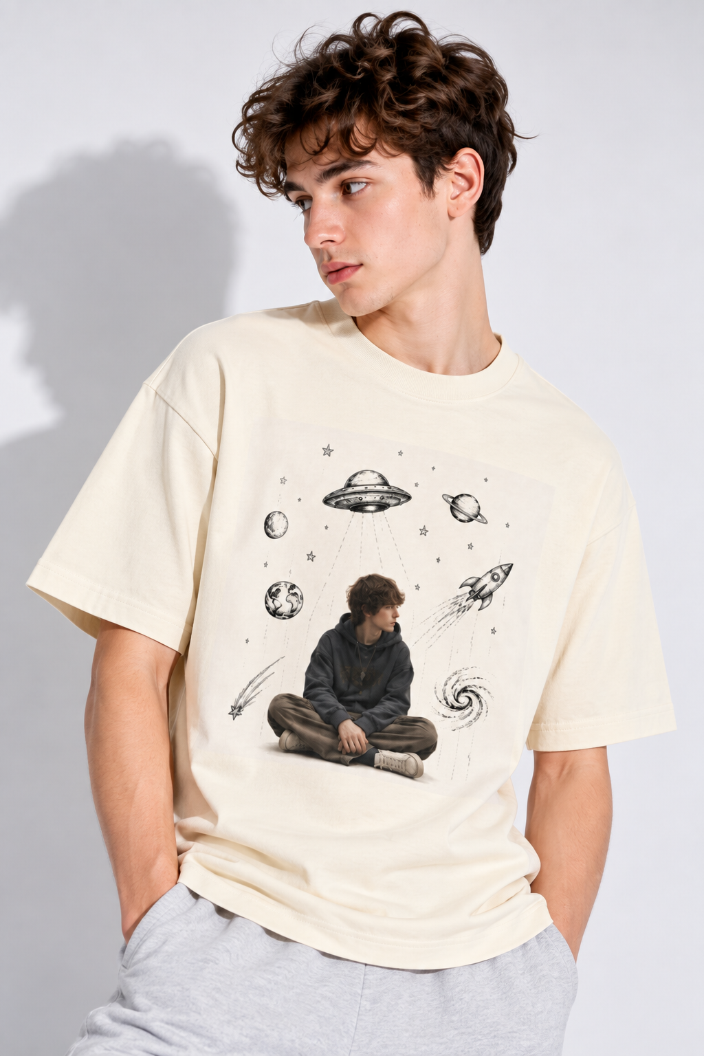 T-shirt oversize unisexe en coton — Édition sportswear rétro Lavanzey