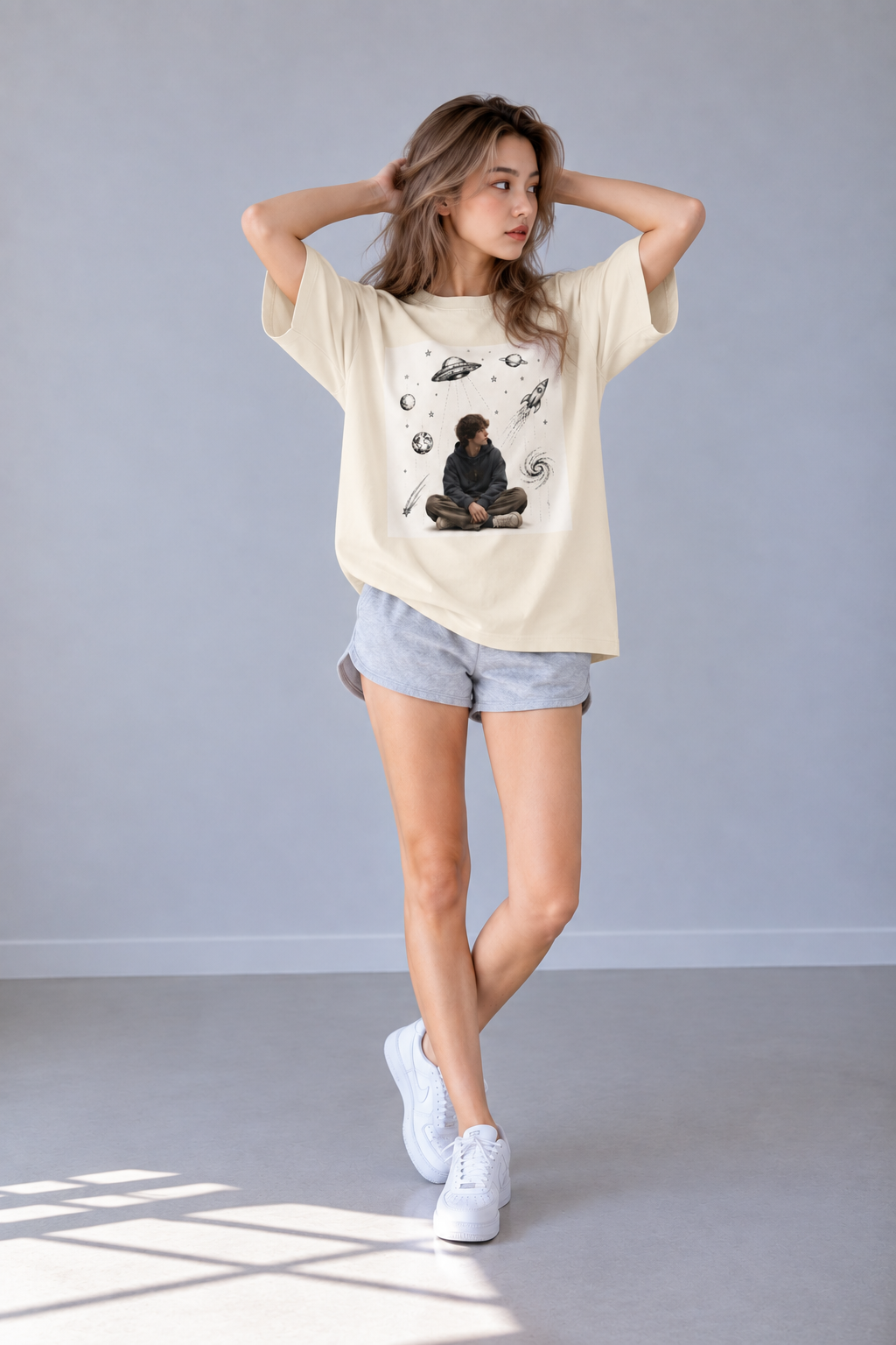 T-shirt oversize unisexe en coton — Édition sportswear rétro Lavanzey