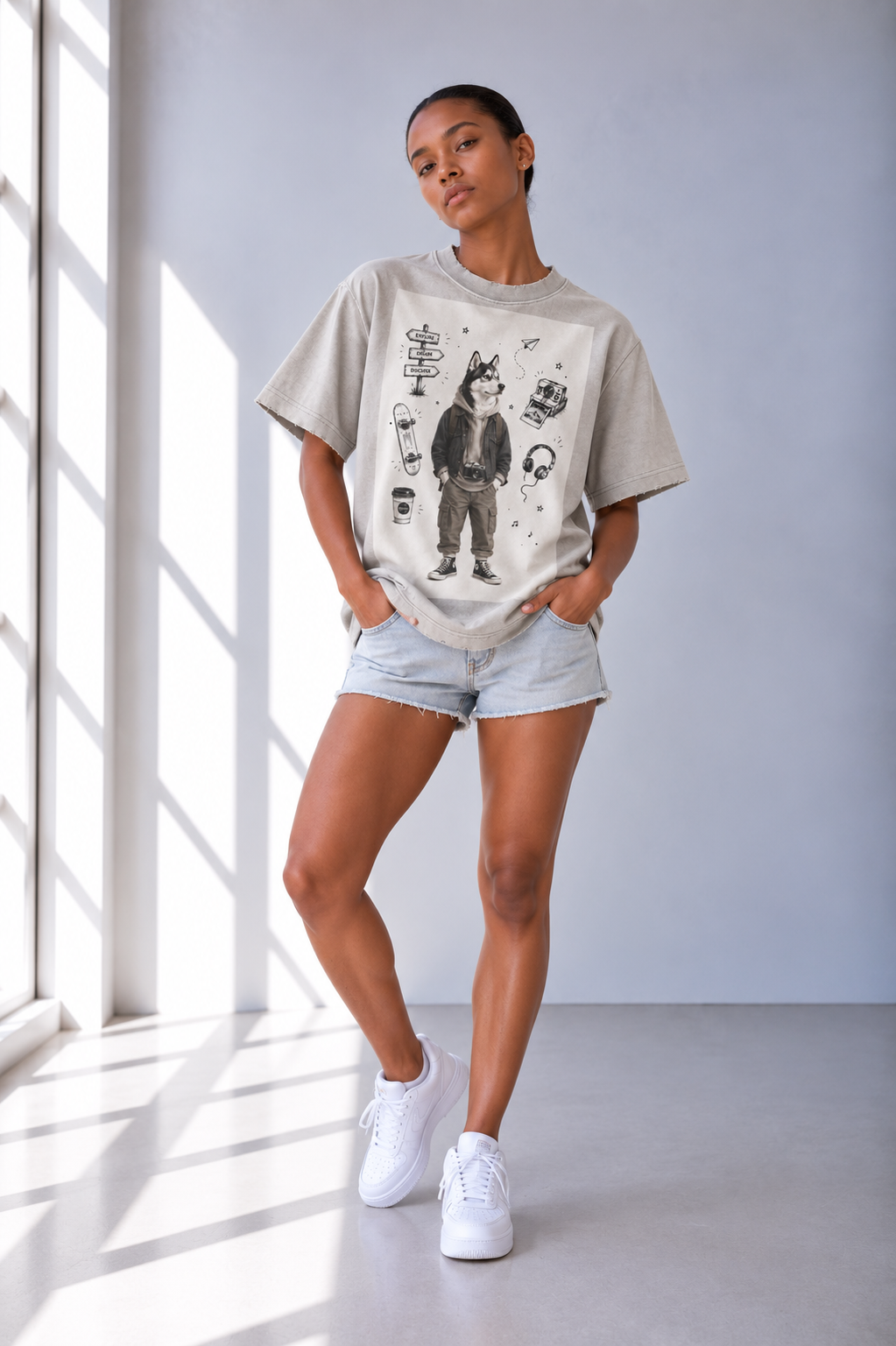 Heavyweight Washed Cotton T-Shirt — Vintage Texture, Modern Edge