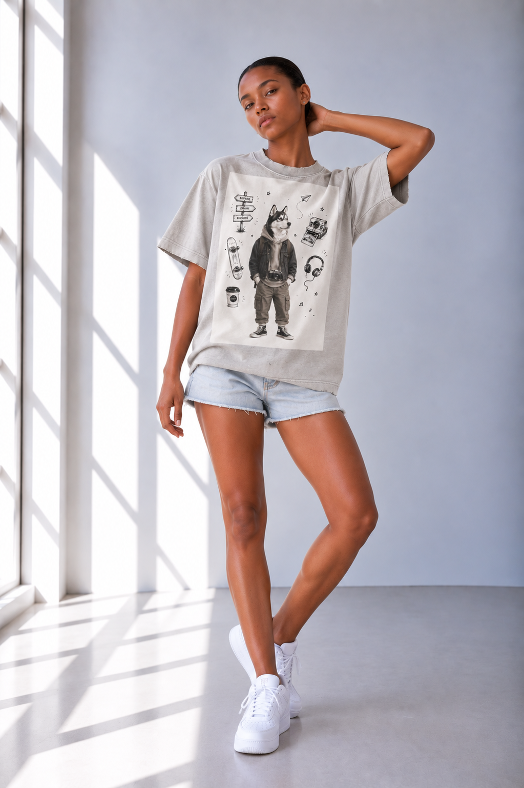 Heavyweight Washed Cotton T-Shirt — Vintage Texture, Modern Edge