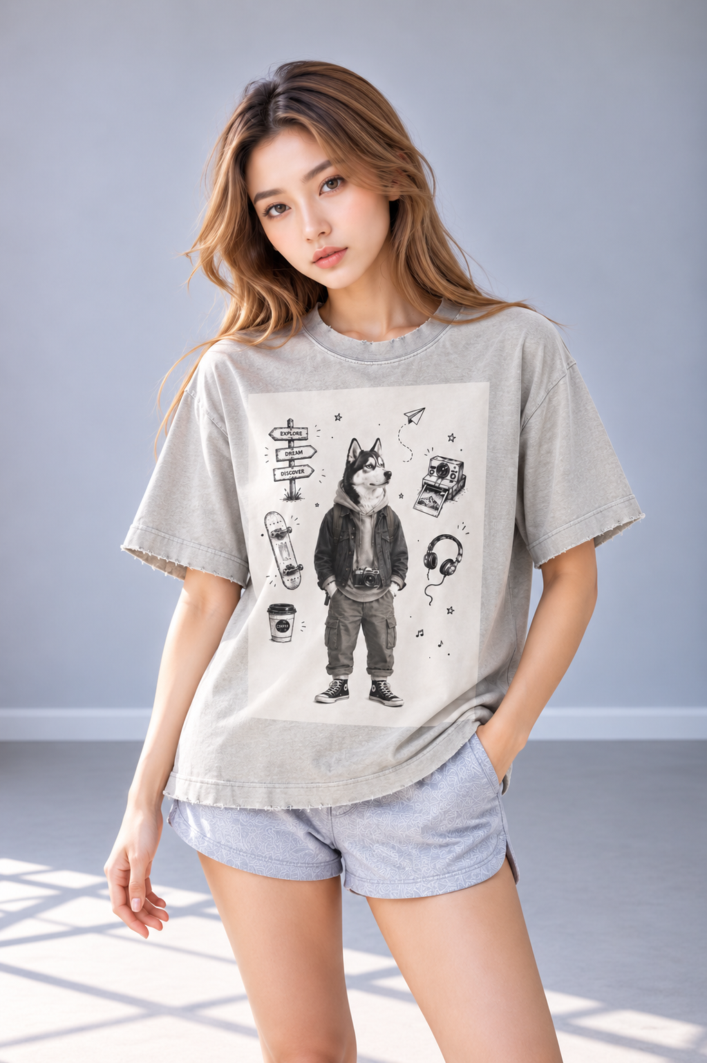 Heavyweight Washed Cotton T-Shirt — Vintage Texture, Modern Edge