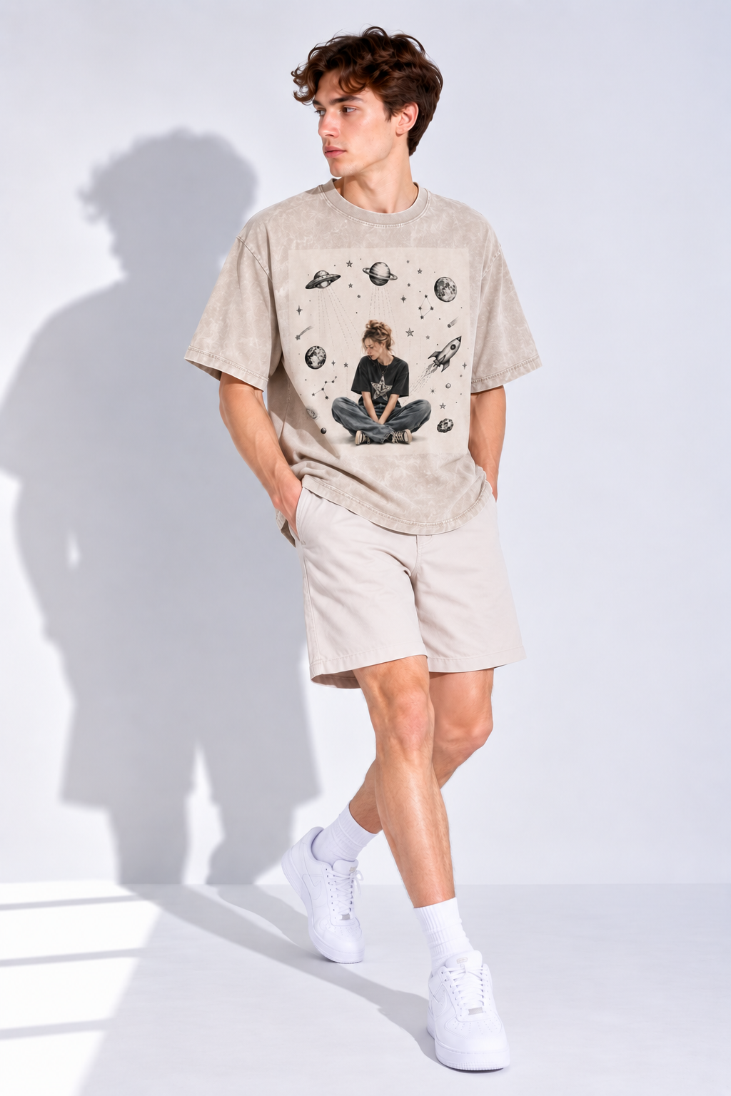 Snow Washed Oversized Cotton T-Shirt — Lavanzey Retro Everyday Edit