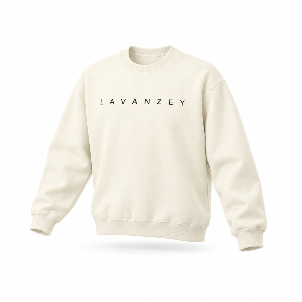 Boxy Fleece Crewneck Sweatshirt — Unisex Apricot Drop-Shoulder Fit