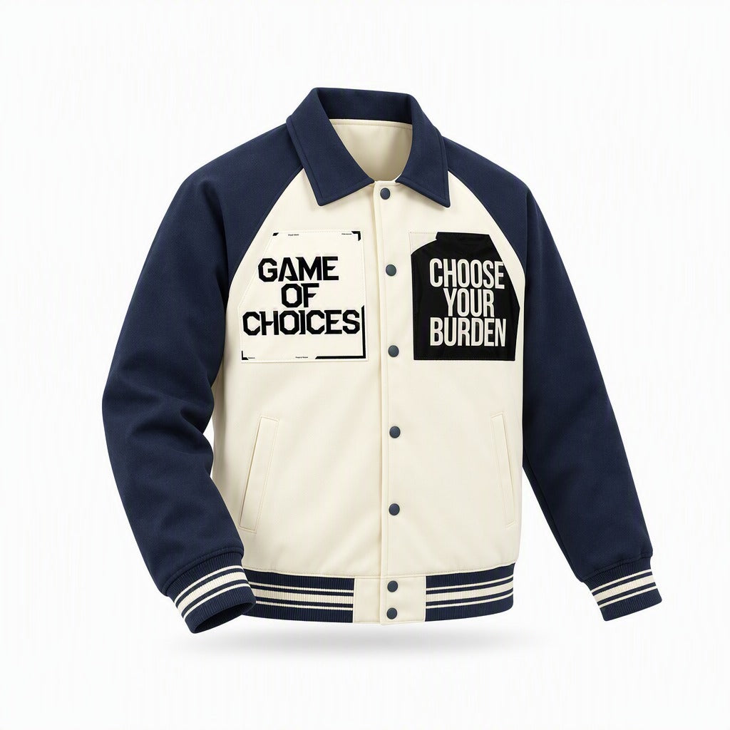 Blouson de baseball à manches raglan contrastées