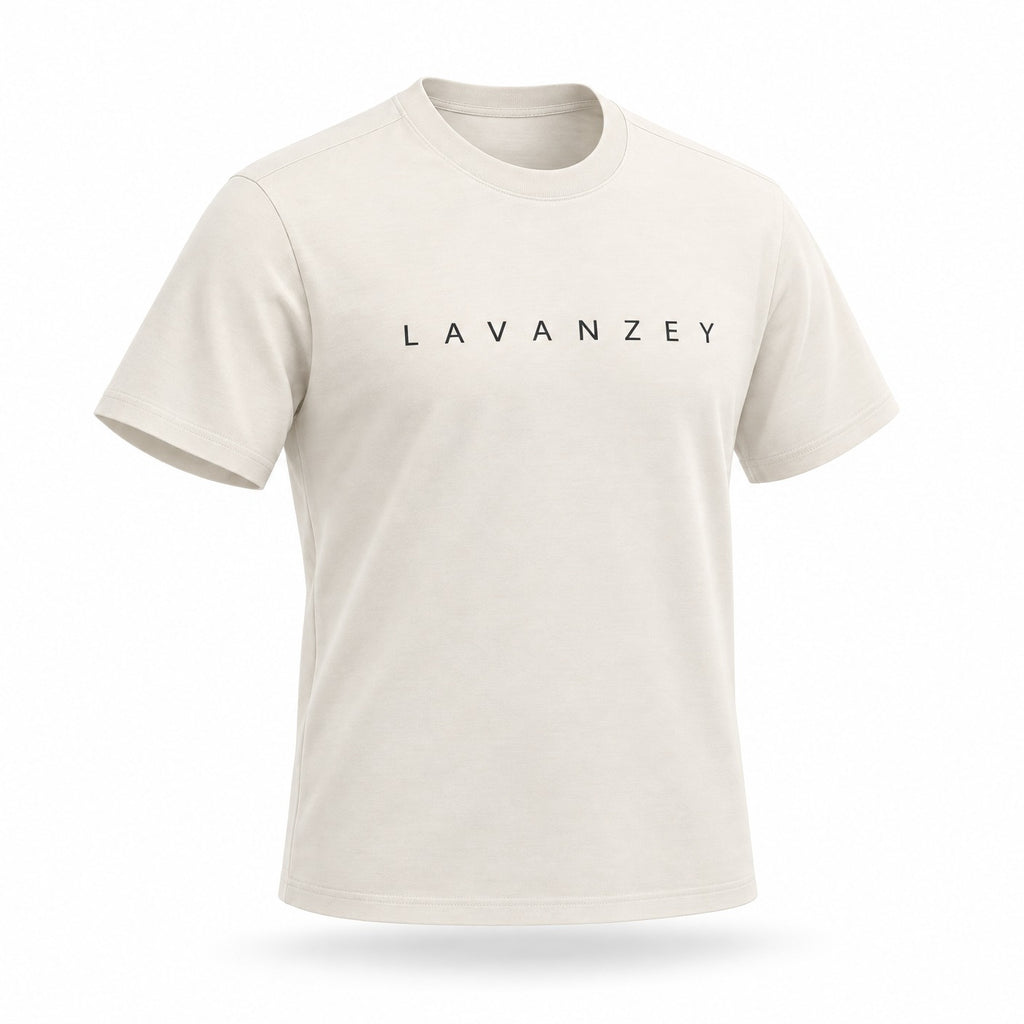 T-shirt en coton mélangé Sorona — Coupe unisexe abricot à épaules tombantes