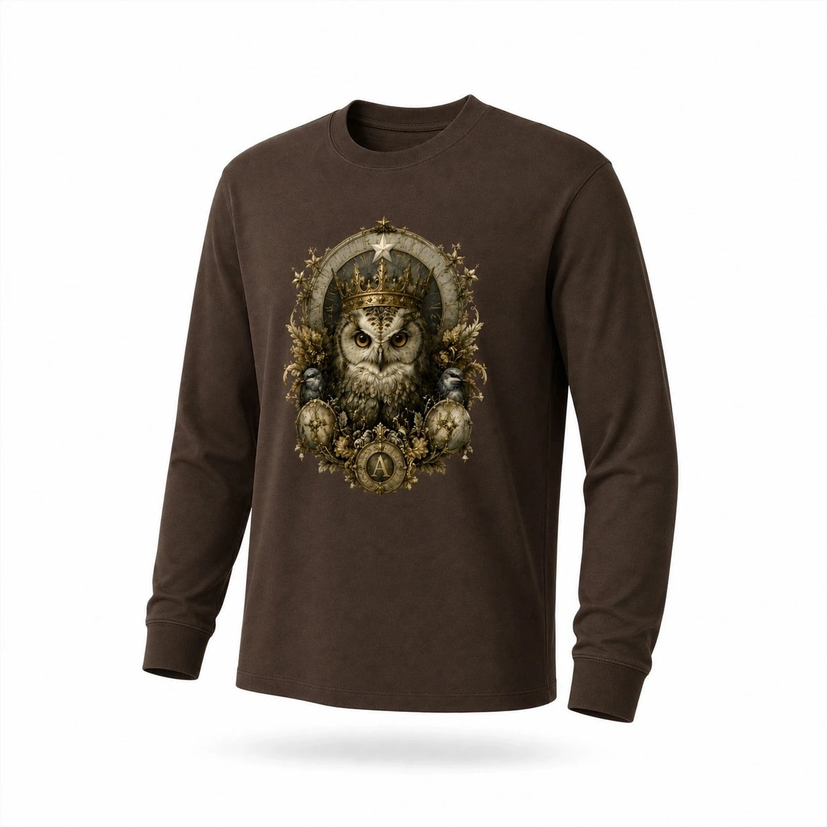 Coffee Drop-Shoulder Long-Sleeve Tee — Relaxed Streetwear Essential
