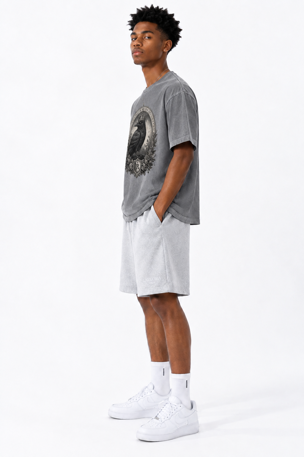 Gray Vintage-Washed Oversized Cotton T-Shirt — Retro Streetwear Staple