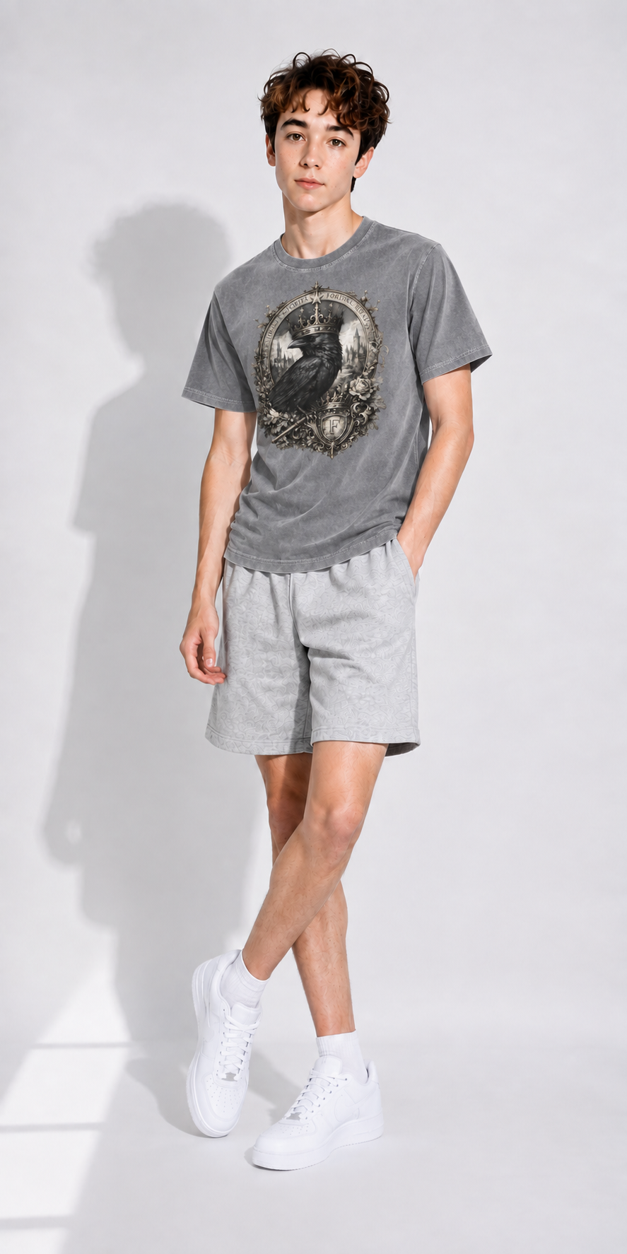 Gray Vintage-Washed Oversized Cotton T-Shirt — Retro Streetwear Staple