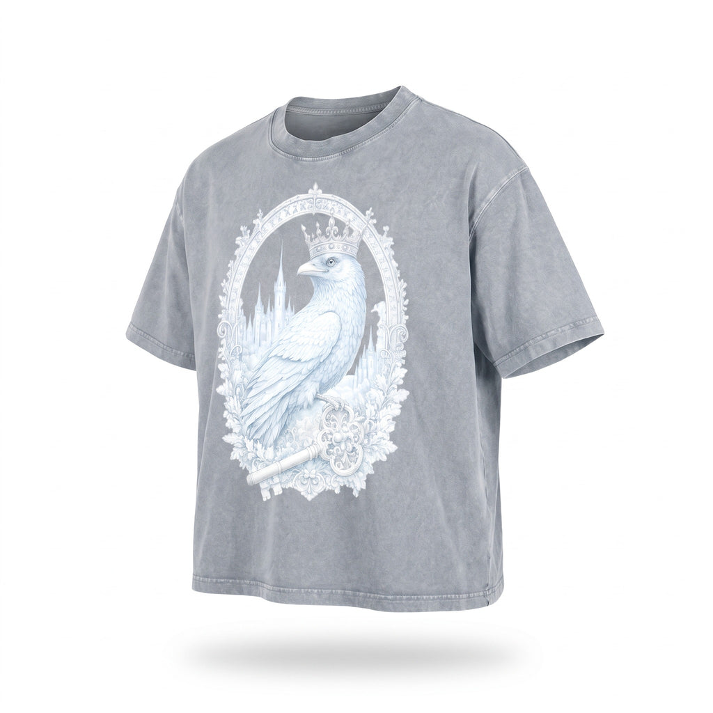 Light Gray Mineral Wash Boxy T-Shirt — Retro Streetwear Essential