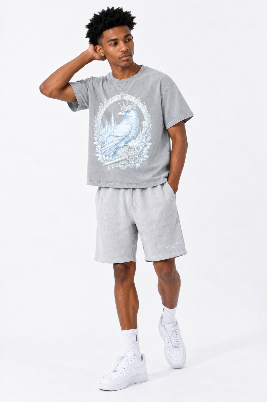 Light Gray Mineral Wash Boxy T-Shirt — Retro Streetwear Essential
