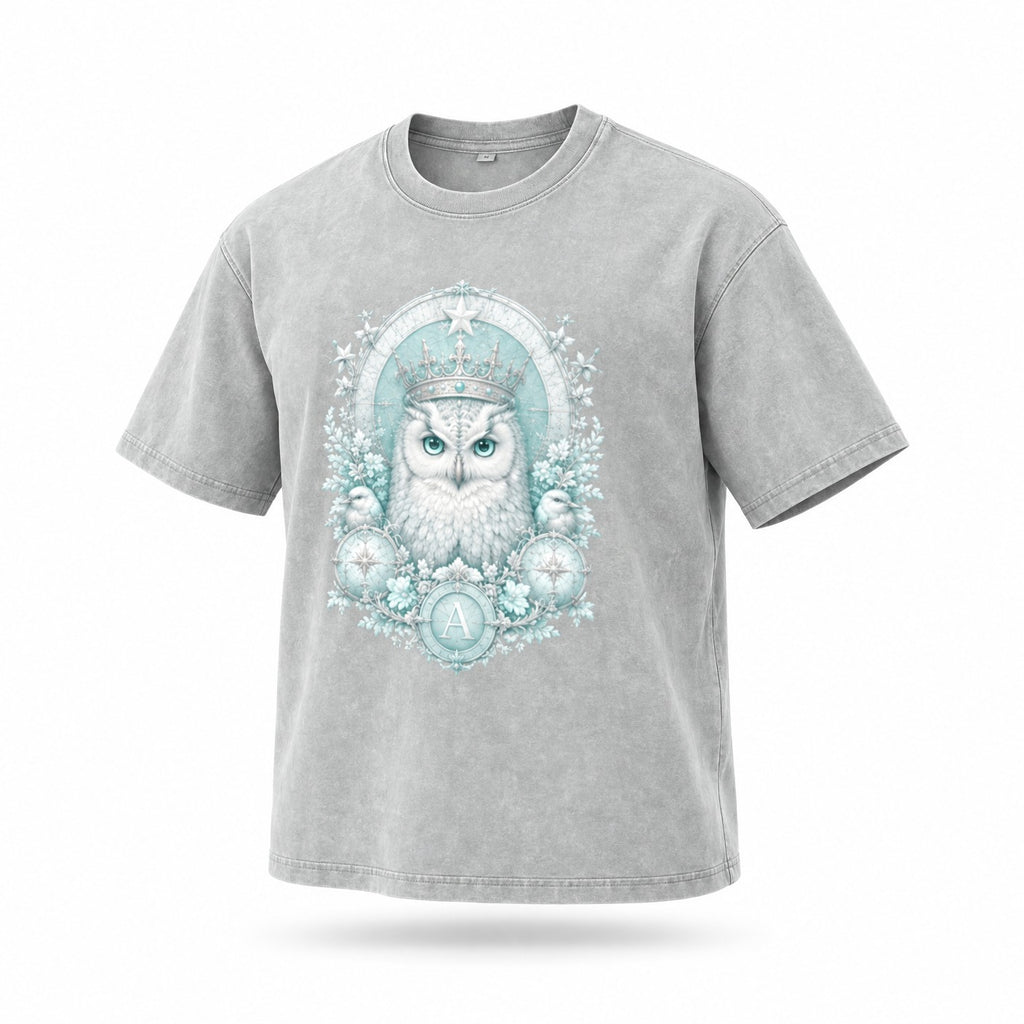 Light Gray Snow-Washed Oversized Cotton T-Shirt — Retro Off-Duty Streetwear
