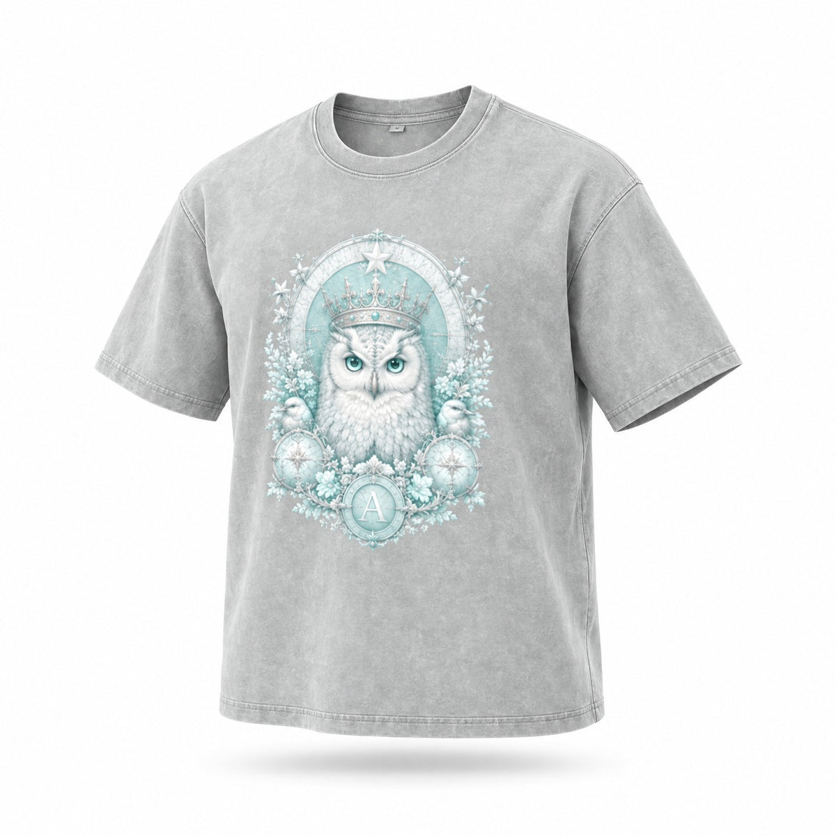Light Gray Snow-Washed Oversized Cotton T-Shirt — Retro Off-Duty Streetwear