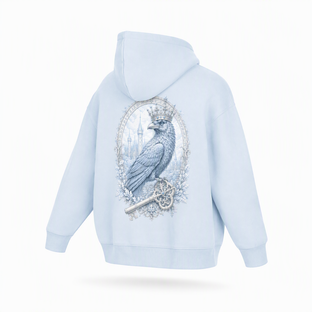 Blue Heavyweight Oversized Hoodie — Retro Weekend Streetwear