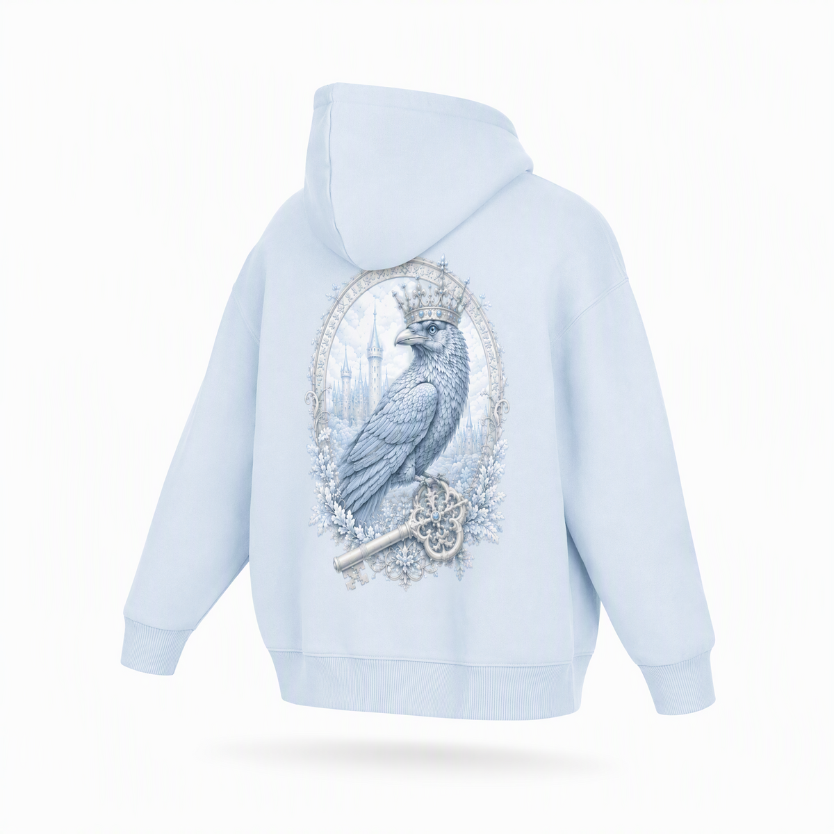Blue Heavyweight Oversized Hoodie — Retro Weekend Streetwear