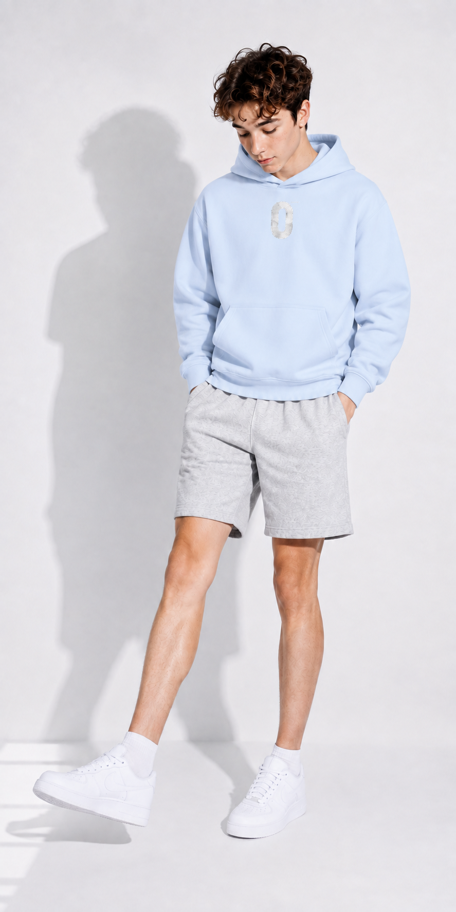 Blue Heavyweight Oversized Hoodie — Retro Weekend Streetwear