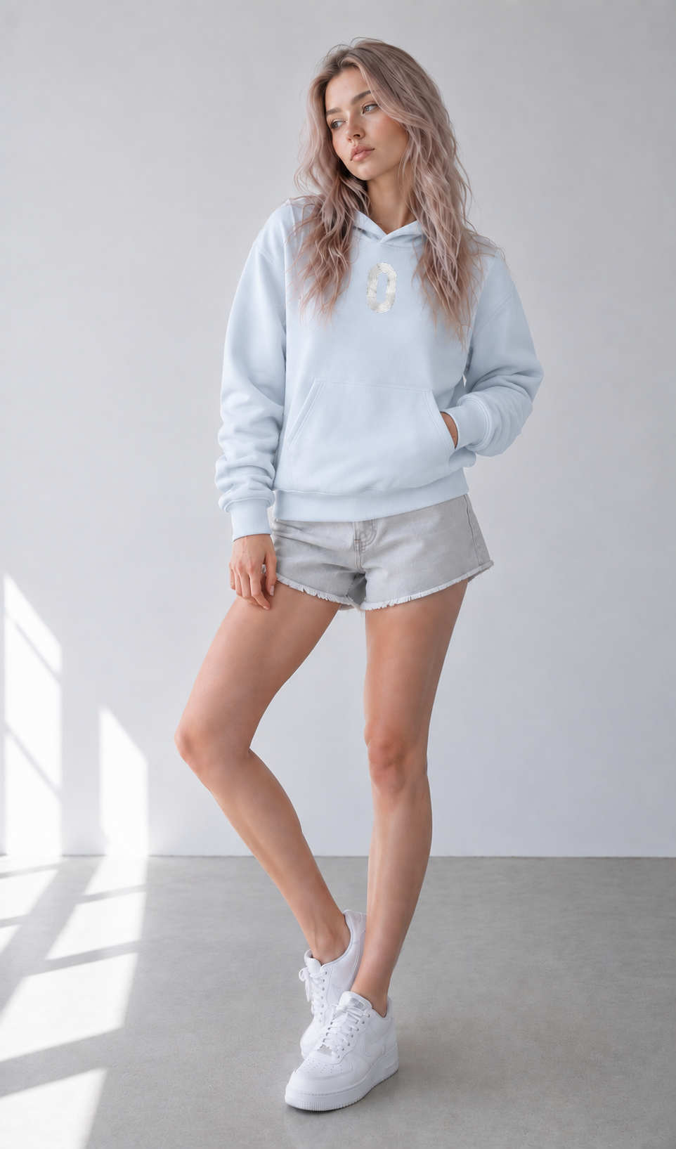Blue Heavyweight Oversized Hoodie — Retro Weekend Streetwear
