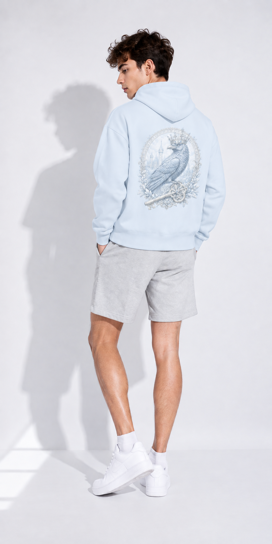 Blue Heavyweight Oversized Hoodie — Retro Weekend Streetwear