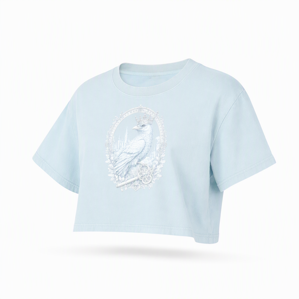 Mineral Wash Cotton Crop T-Shirt — Retro Streetwear for Off-Duty Days
