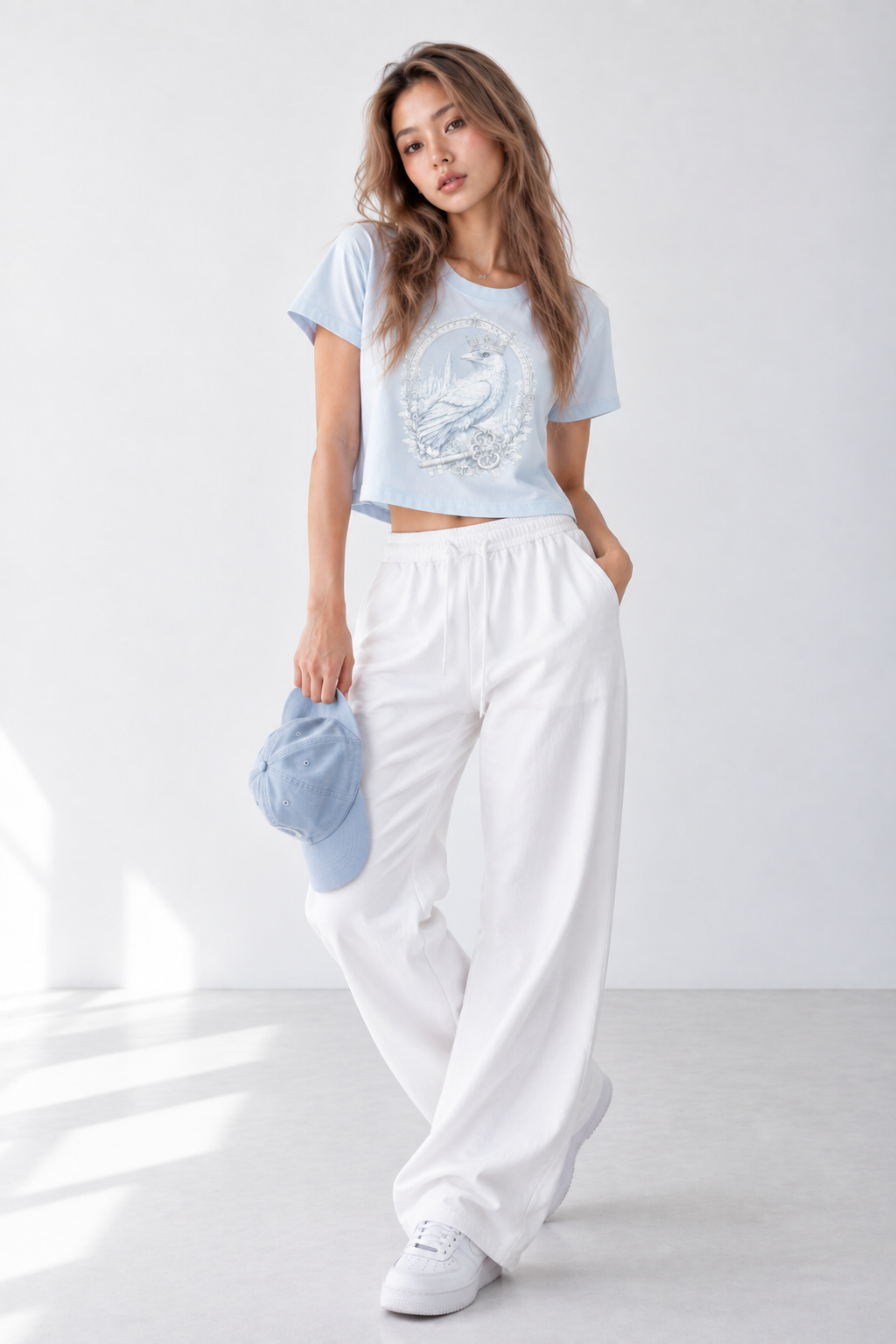 Mineral Wash Cotton Crop T-Shirt — Retro Streetwear for Off-Duty Days