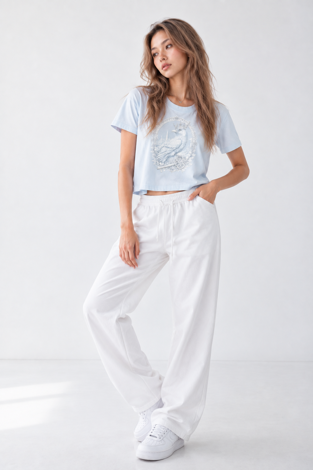 Mineral Wash Cotton Crop T-Shirt — Retro Streetwear for Off-Duty Days