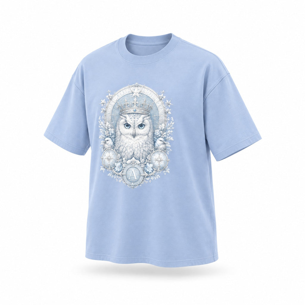 Sky Blue Loose-Fit Cotton T-Shirt — Retro Everyday Streetwear